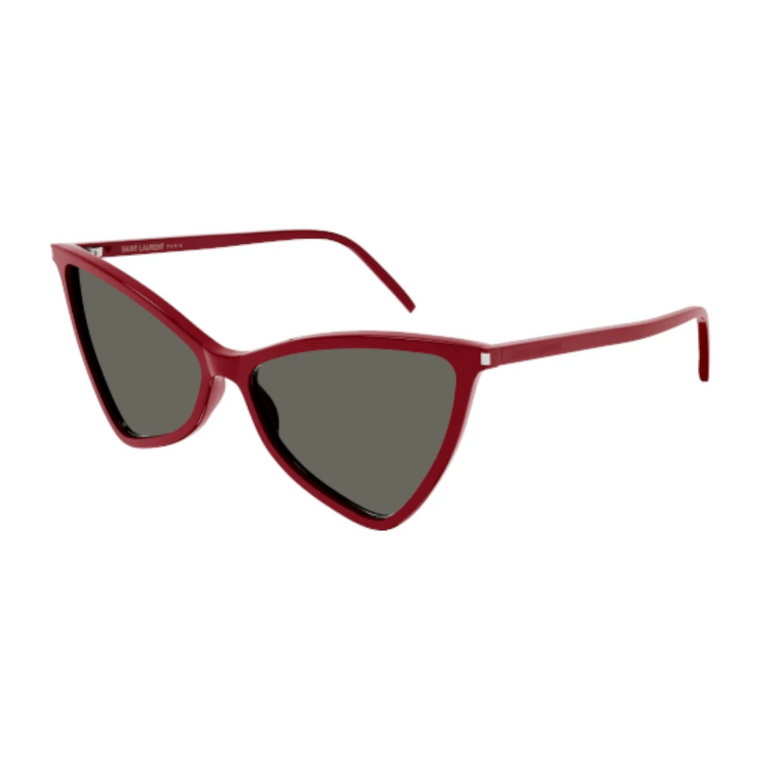 Czerwone okulary przeciwsłoneczne w kształcie kocich oczu - wysokiej jakości acetat Saint Laurent