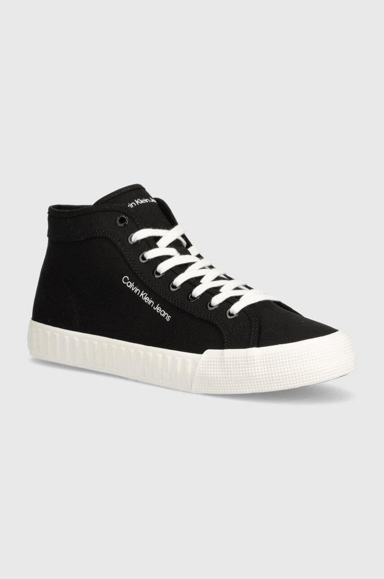 Calvin Klein Jeans trampki SKATER VULC MID LACEUP CS IN DC męskie kolor czarny YM0YM00978