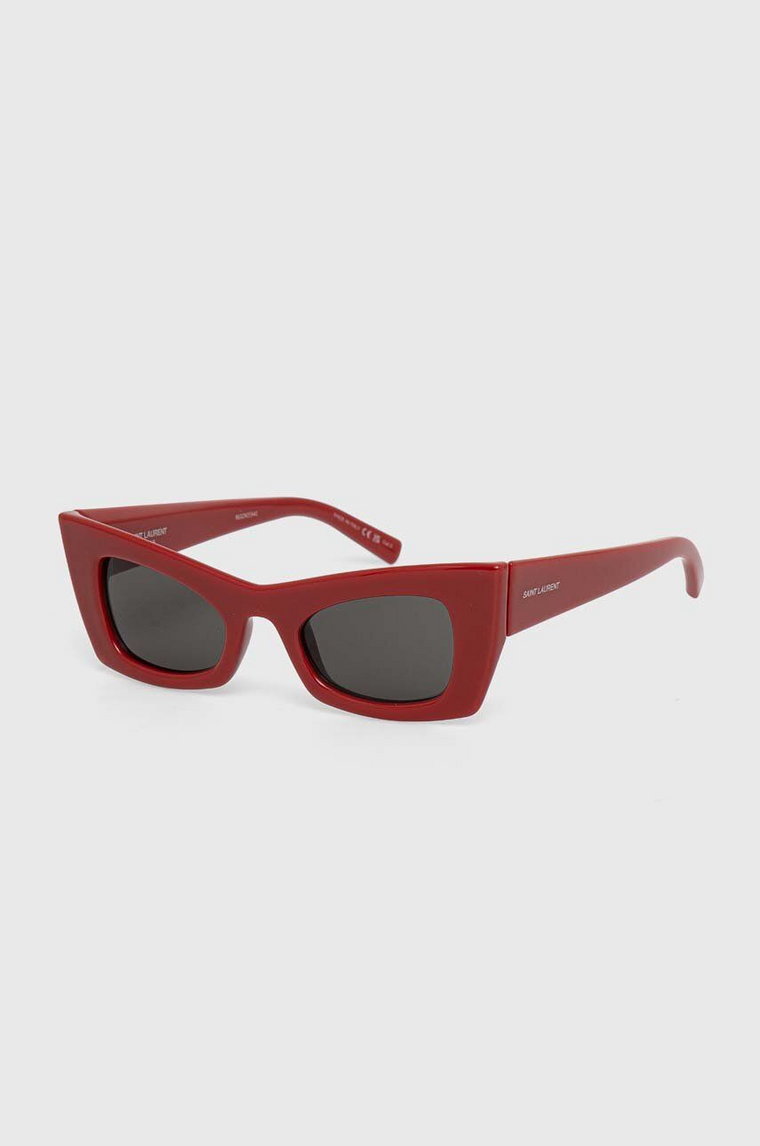 Saint Laurent okulary przeciwsłoneczne damskie kolor czerwony SL 702