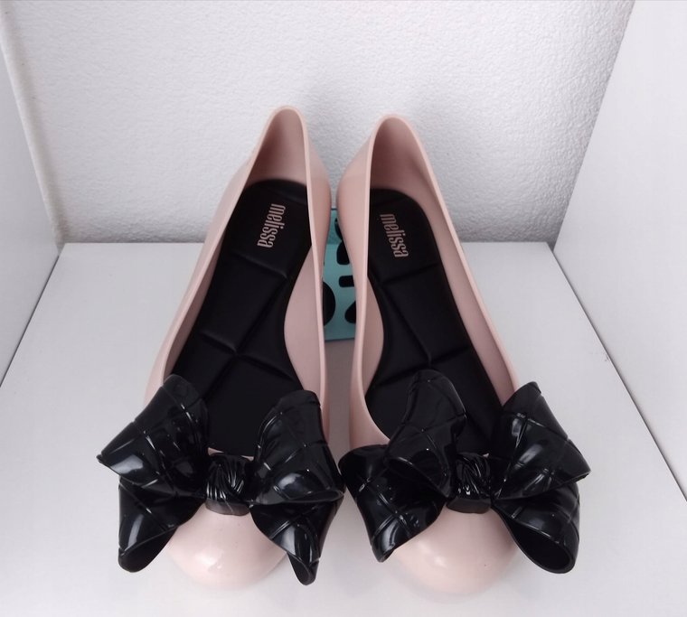 Baleriny damskie Melissa 33378/51647 Pink/Black