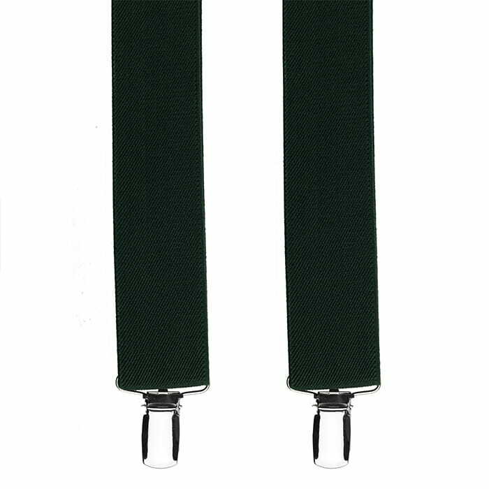 Szelki do spodni gładkie w kolorze zielonym EM 64