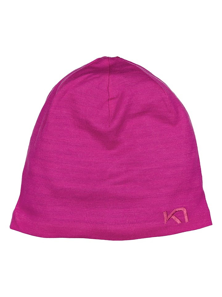 KARI TRAA Czapka beanie w kolorze różowym