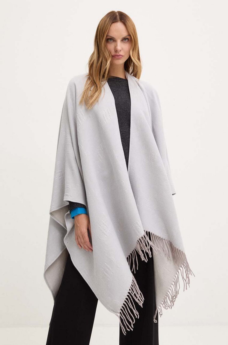 Liu Jo poncho kolor szary 2F4022 T0300