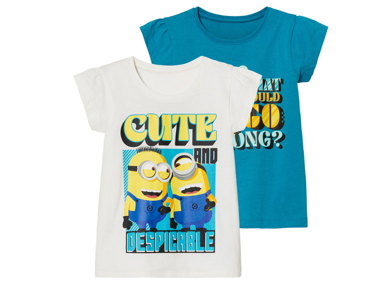 T-shirty dziecięce z postaciami z bajek, 2 sztuki (Wzór Minionki, 98 - 104)