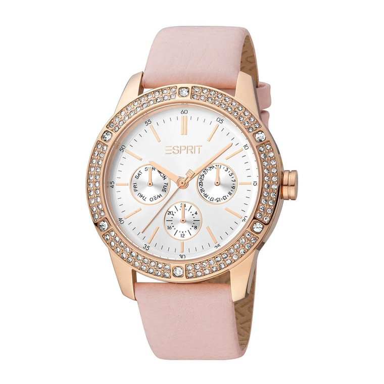 Różowe Złote Damskie Zegarek Modowy Esprit