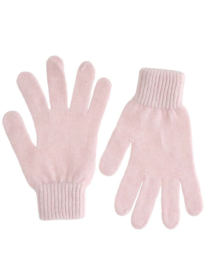 Zwillingsherz Kaszmirowe rękawiczki w kolorze jasnoróżowym