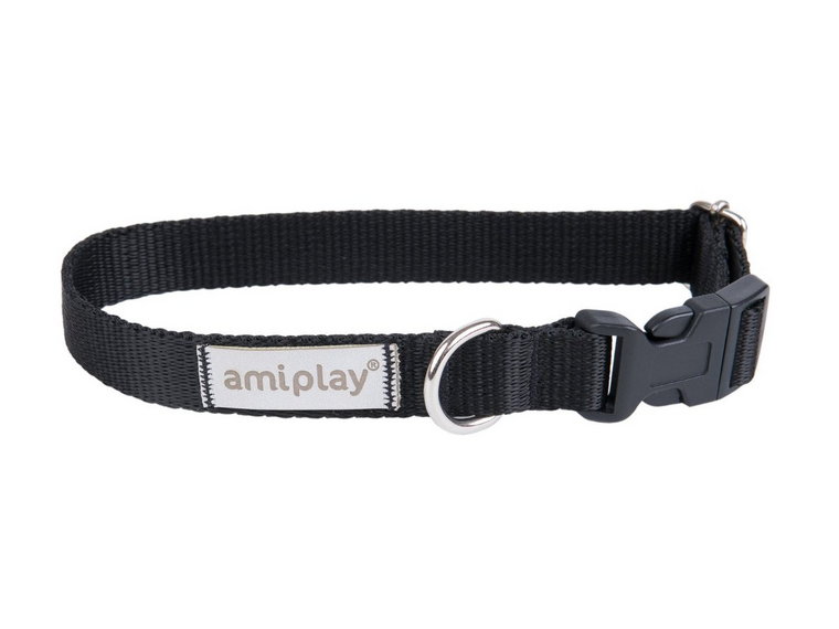 Amiplay Samba Obroża regulowana L 35-50 x 2,5cm czarna