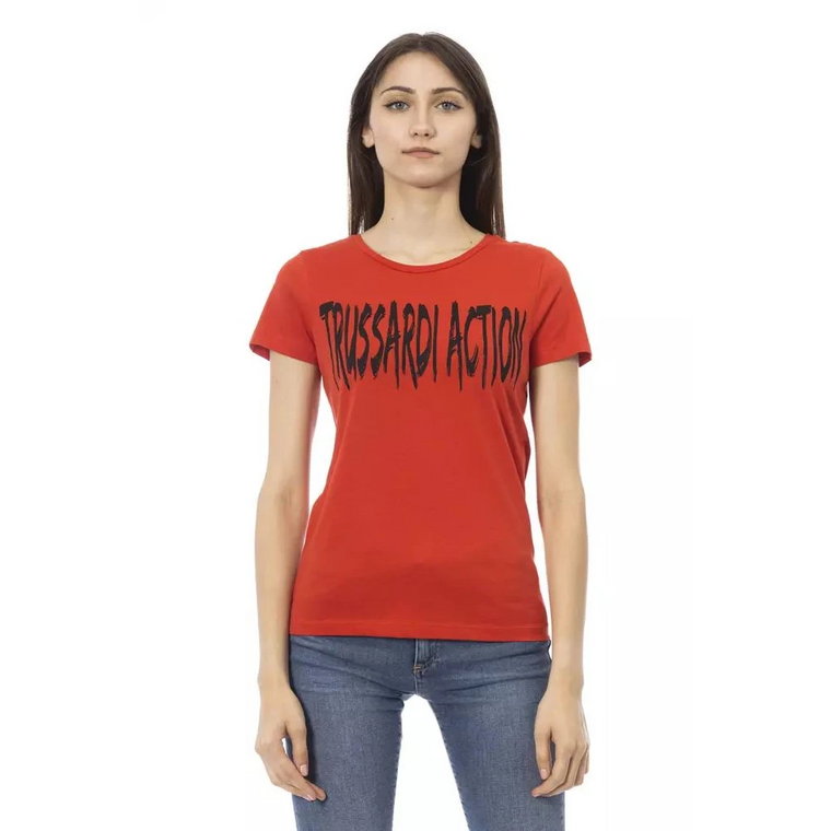 Crimson Casual Elegance Tee Trussardi