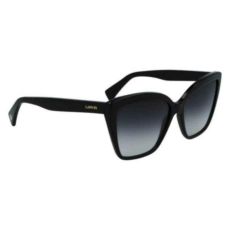 Czarne Okulary Damskie z Acetat Lanvin