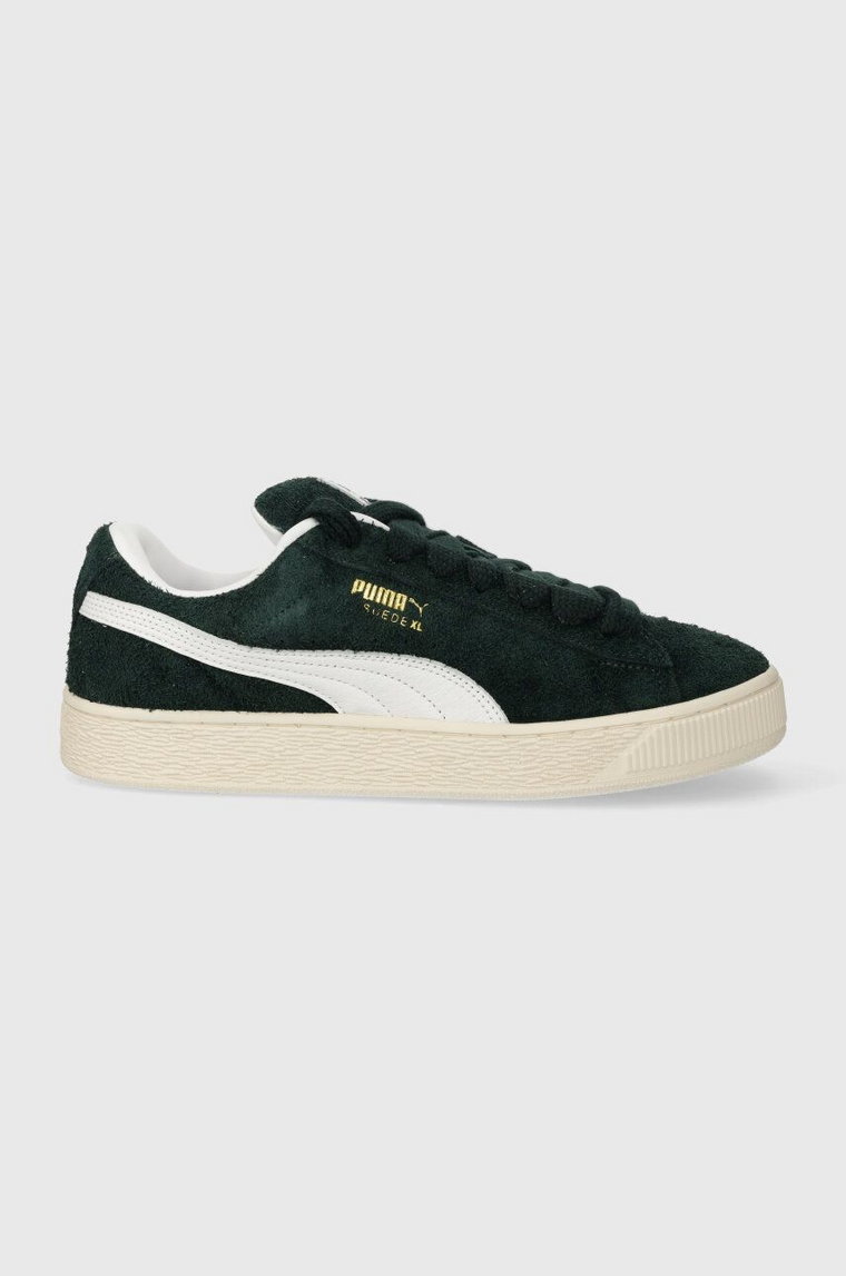 Puma sneakersy skórzane Suede XL Hairy kolor zielony 397241