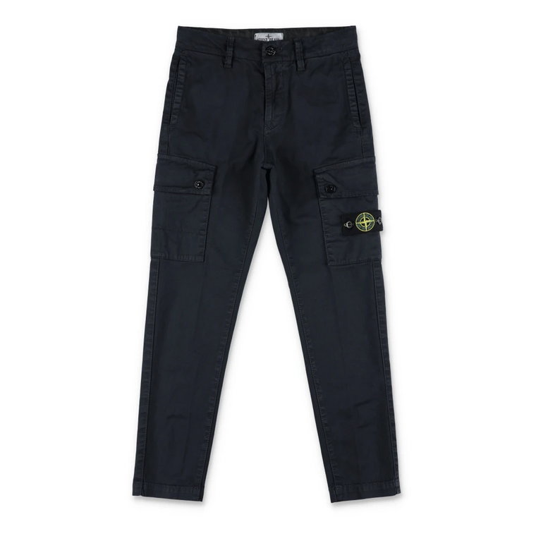 Niebieskie Cargo Skinny Spodnie Stone Island