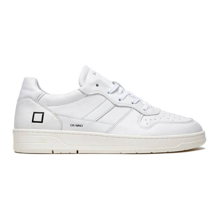 Białe Sneakersy z Ikonicznym Logo i Skórzanym Obcasem D.a.t.e.