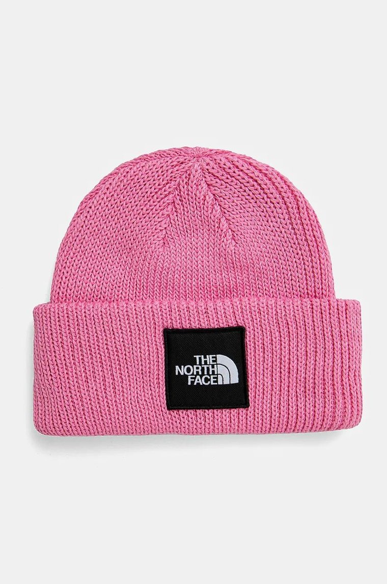 The North Face czapka Explore Beanie kolor różowy z grubej dzianiny NF0A55KCPIH1