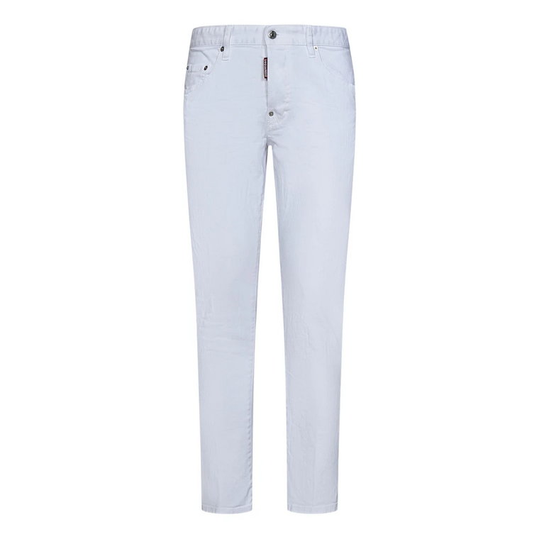 Stylowe białe jeansy skinny dla mężczyzn Dsquared2