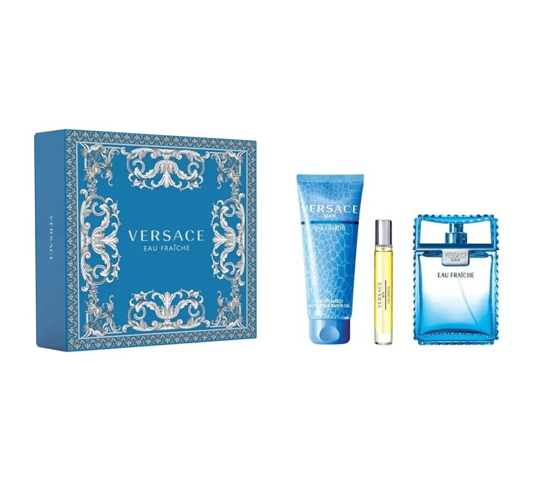 VERSACE EAU FRAICHE WODA TOALETOWA 100ML + 10ML + ŻEL POD PRYSZNIC 150ML