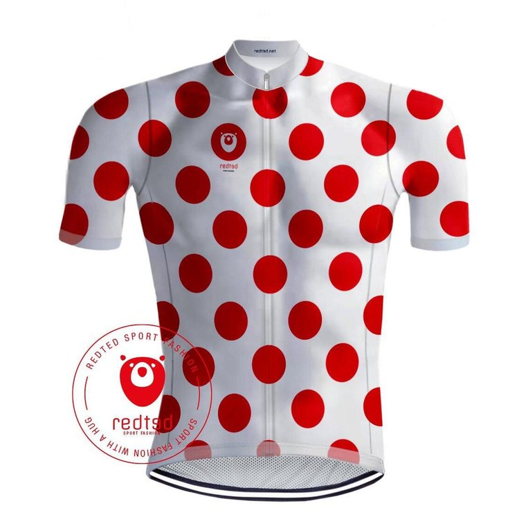 Camisola de ciclismo - camisola polka dot - RedTed