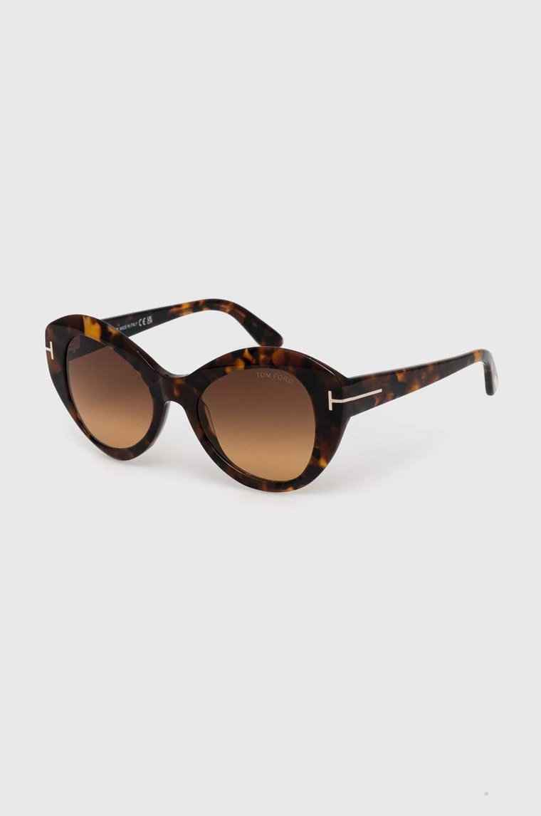 Tom Ford okulary przeciwsłoneczne damskie kolor brązowy FT1084_5252F