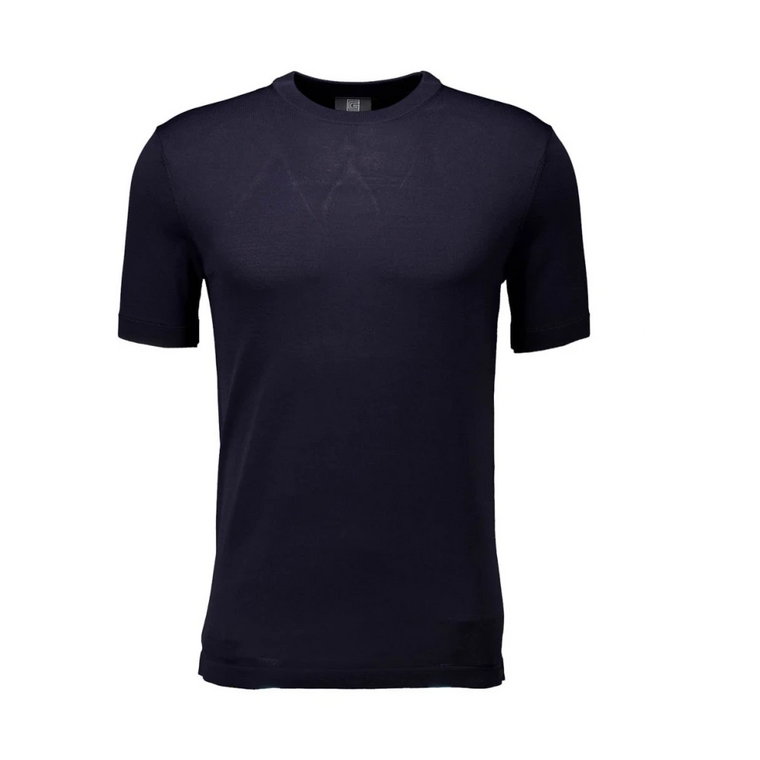 Stylowy Granatowy T-shirt dla Mężczyzn Genti