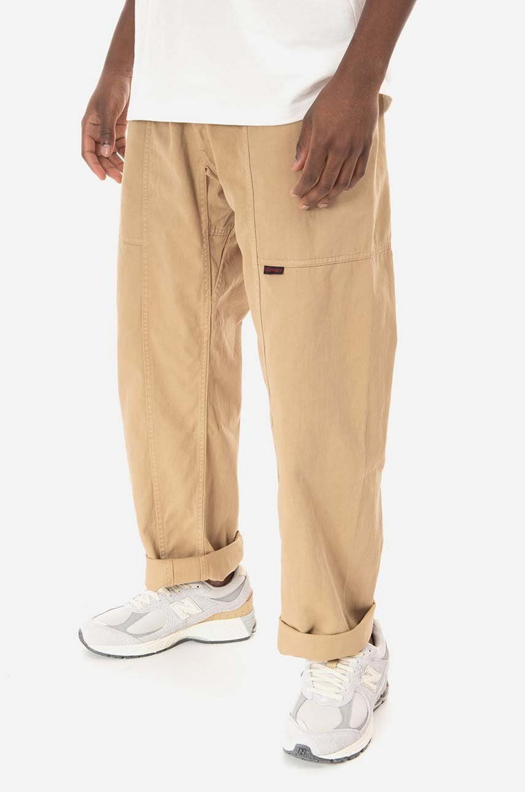Gramicci spodnie bawełniane Gadget Pant kolor brązowy proste G105.OGT-BRAZOWY