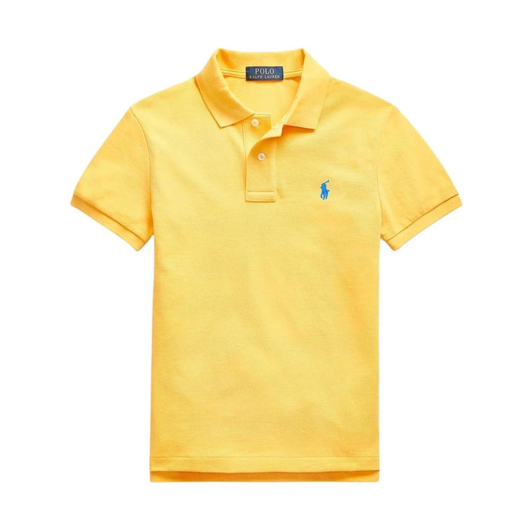 Slim Fit Żółta Koszulka Polo dla Chłopców Ralph Lauren