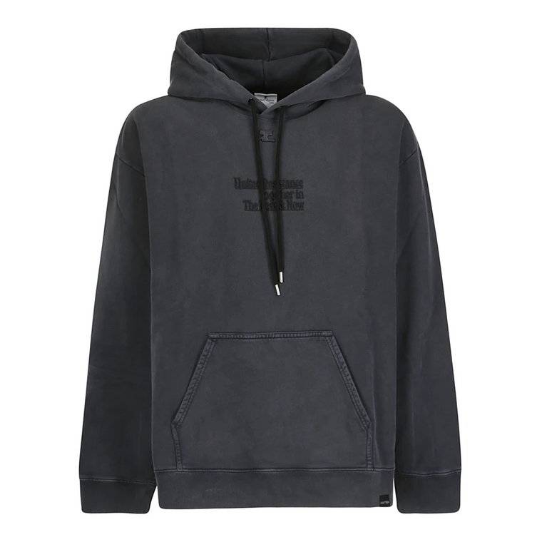 Oversize AC Stonewashed Hoodie Sweatshirt Courrèges