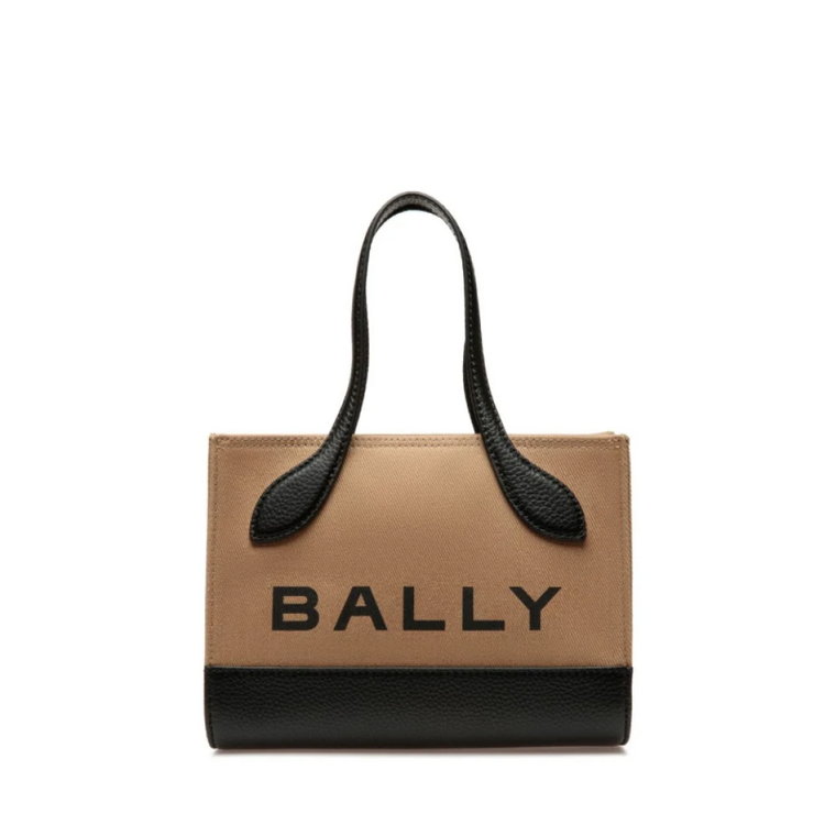 Torba z wzorem w blokach kolorów i nadrukiem logo Bally