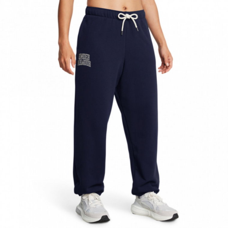 Damskie spodnie dresowe Under Armour UA Icon Hwt Terry Os Pant - granatowe