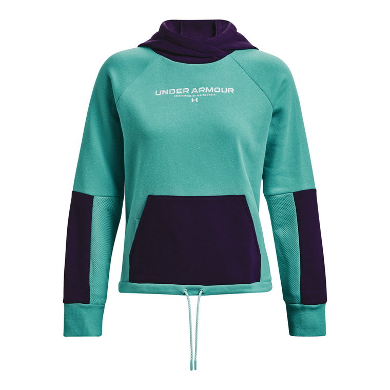 Damska bluza dresowa UNDER ARMOUR Rival + Fleece Hoodie - morski