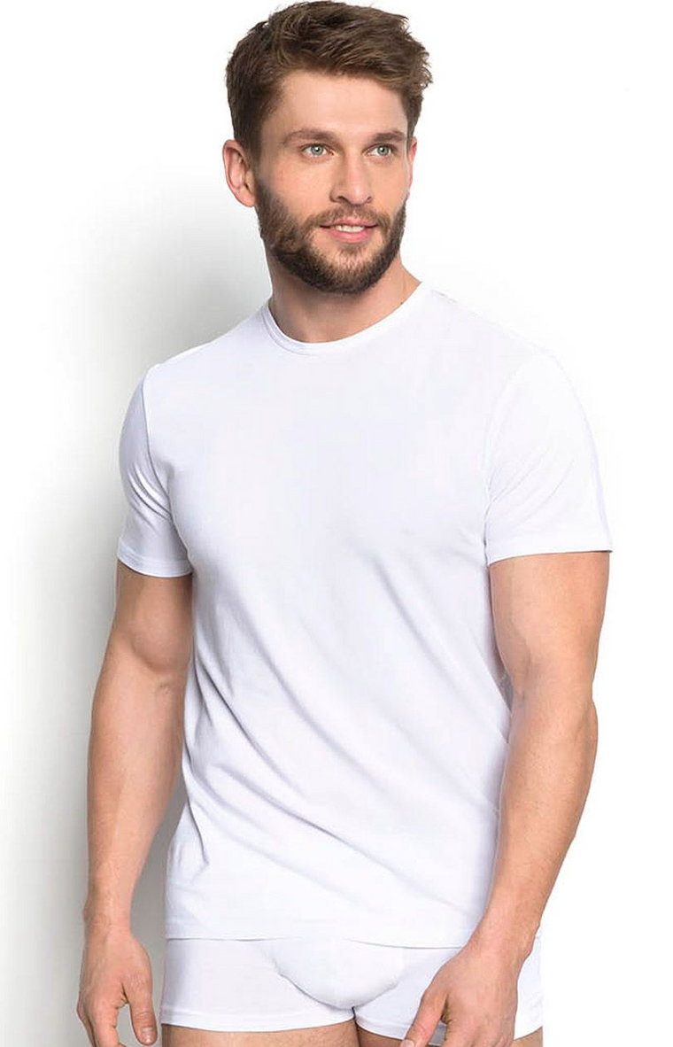 Męska koszulka biała z krótkim rękawem t-shirt Grade 34324-00X, Kolor biały, Rozmiar M, Henderson