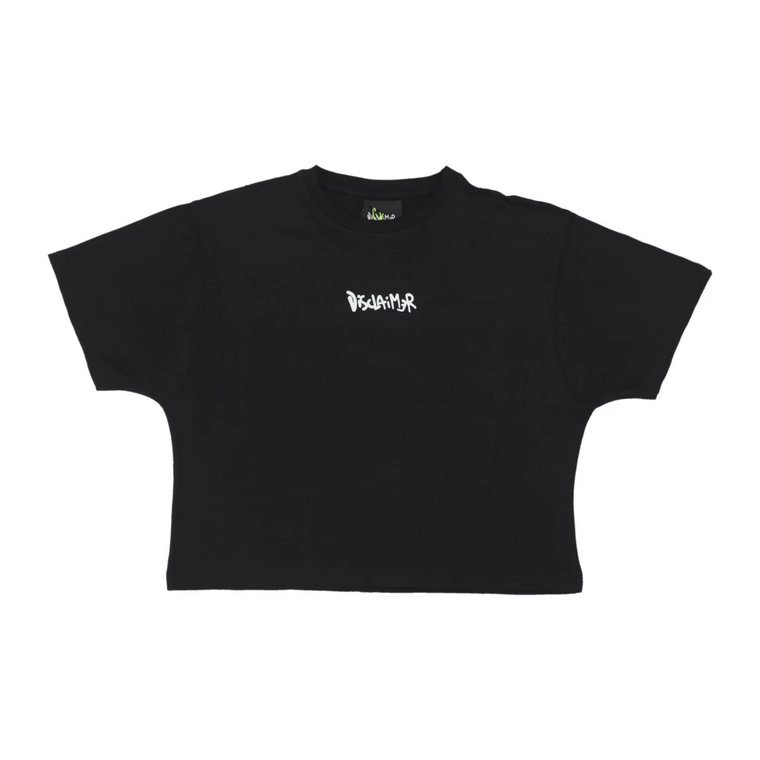 Cropped Big Logo Tee Czarno-Biały Disclaimer