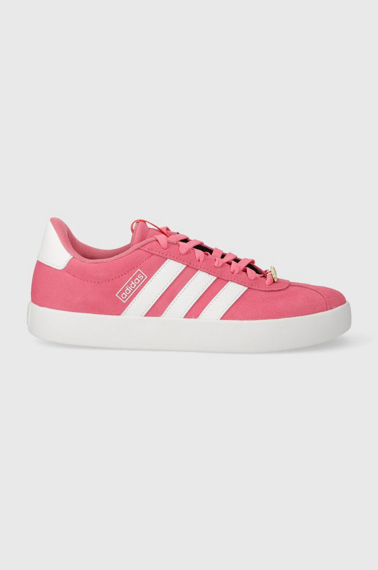 adidas sneakersy zamszowe COURT kolor różowy ID9075