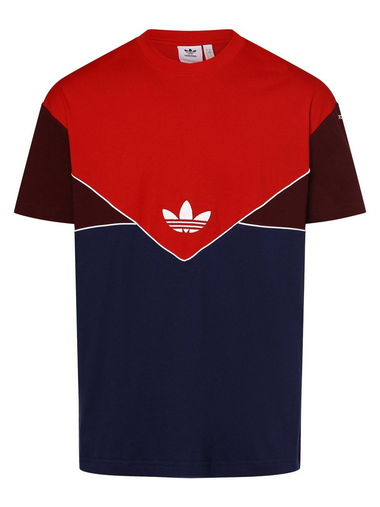 adidas Originals - T-shirt męski, niebieski|czerwony
