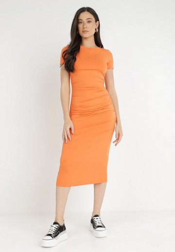 Pomarańczowa Sukienka Oreitheis