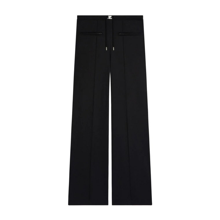 Czarne Spodnie dla Kobiet Courrèges