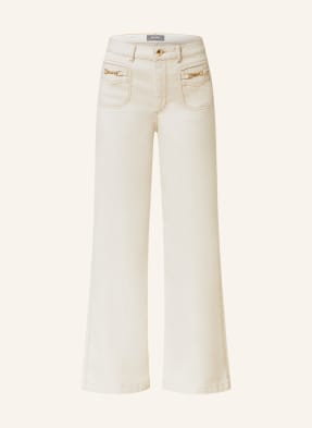 Mos Mosh Jeansy Flare Colette Z Błyszczącą Przędzą beige