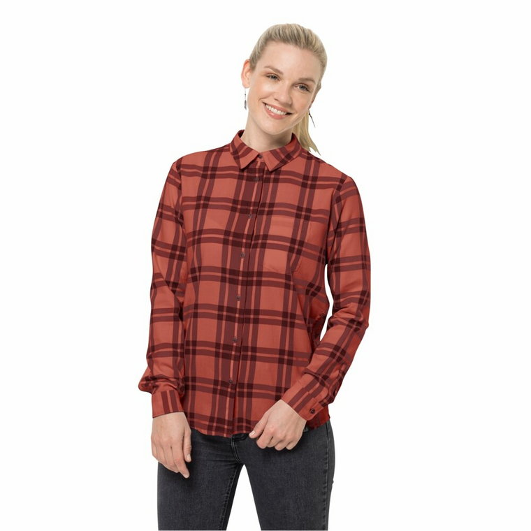 Koszula damska Jack Wolfskin PASSENGER SHIRT W autumn red checks - XS