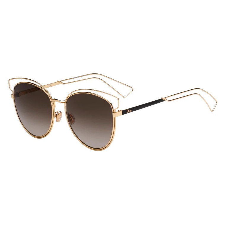 Złote/Brązowe Okulary przeciwsłoneczne Dior