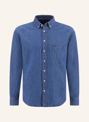 Fynch-Hatton Koszula Jeansowa Slim Fit blau