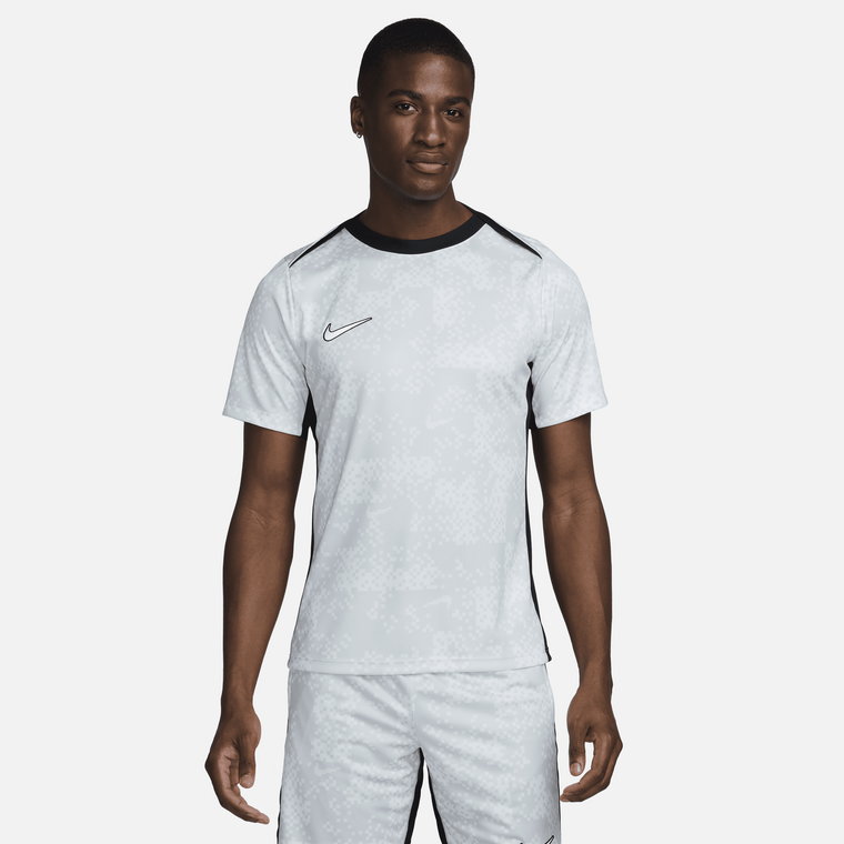 Męska koszulka piłkarska z krótkim rękawem i grafiką Dri-FIT Nike Academy Pro - Szary