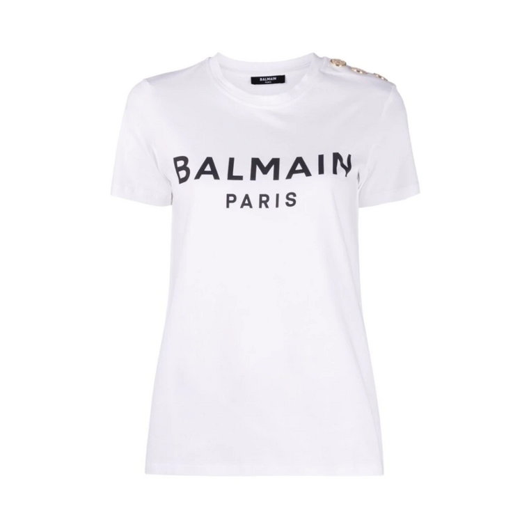 Koszulka z logo Balmain