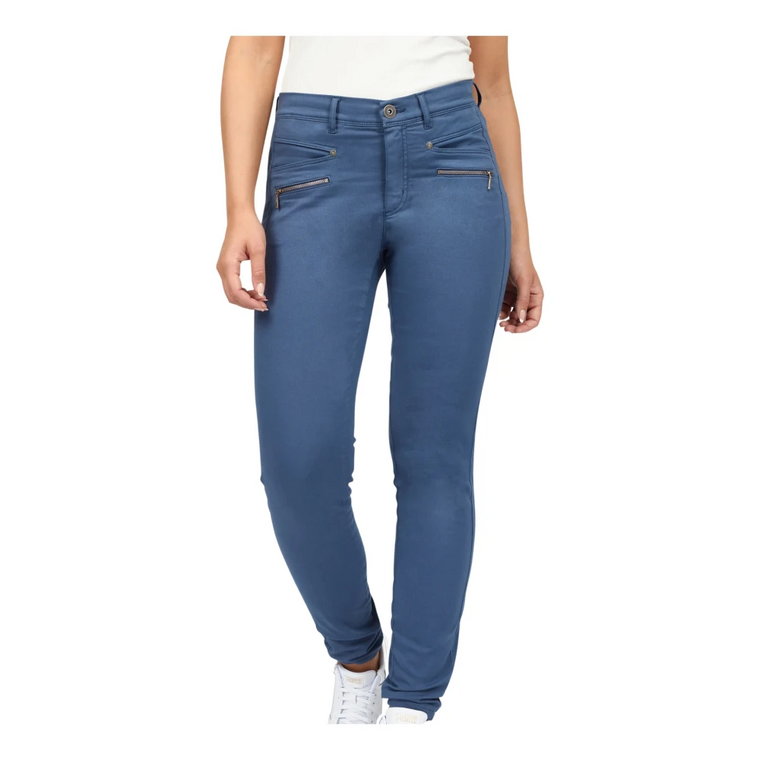 Jesienny Niebieskie Slim-Fit Rany Jeans 2-Biz