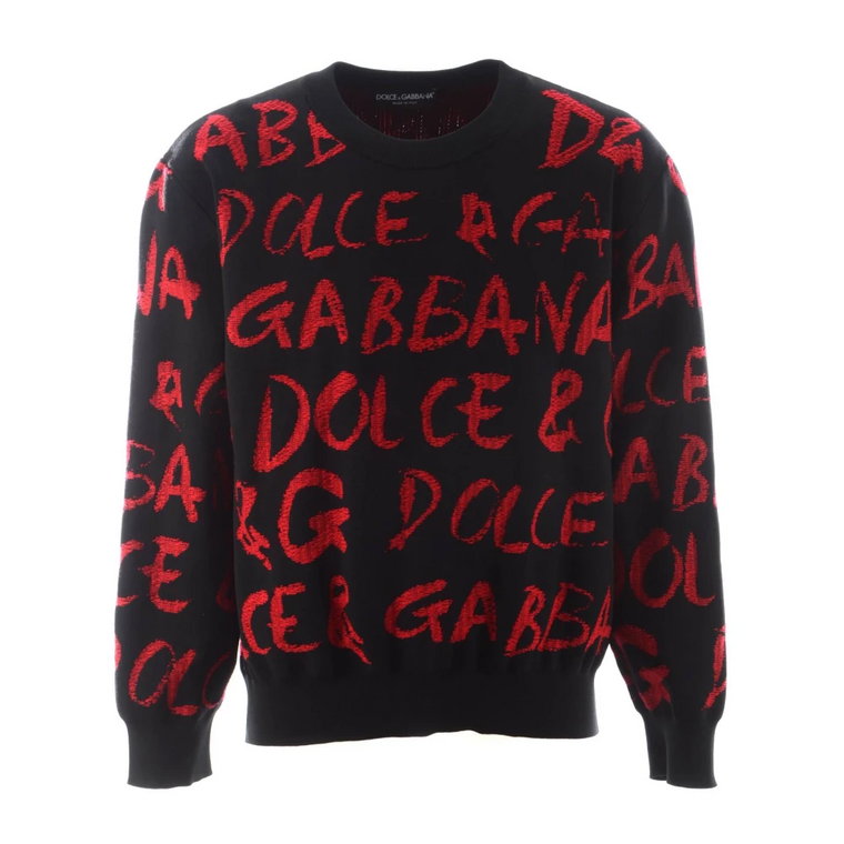 Męski Sweter z Okrągłym Dekoltem Dolce & Gabbana