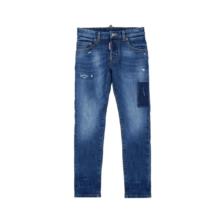 Niebieskie Dziecięce Jeansy Dsquared2