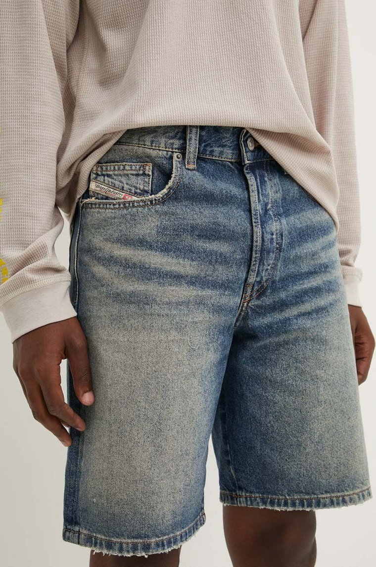 Diesel szorty jeansowe REGULAR-SHORT CALZONCINI męskie kolor niebieski A06430.0GRDS