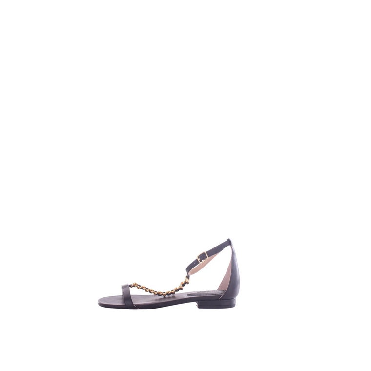 Skórzane płaskie sandały damskie Ralph Lauren