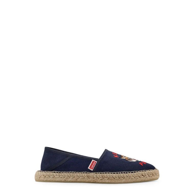 Niebieskie Espadryle z Tygrysem Haftem Kenzo