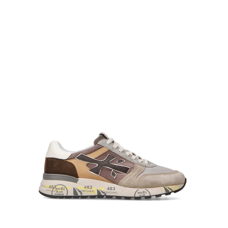 Sneakersy Mick 6414 zamszowe i materiałowe - Kolor taupe brązowy - Rozmiar 41 Premiata