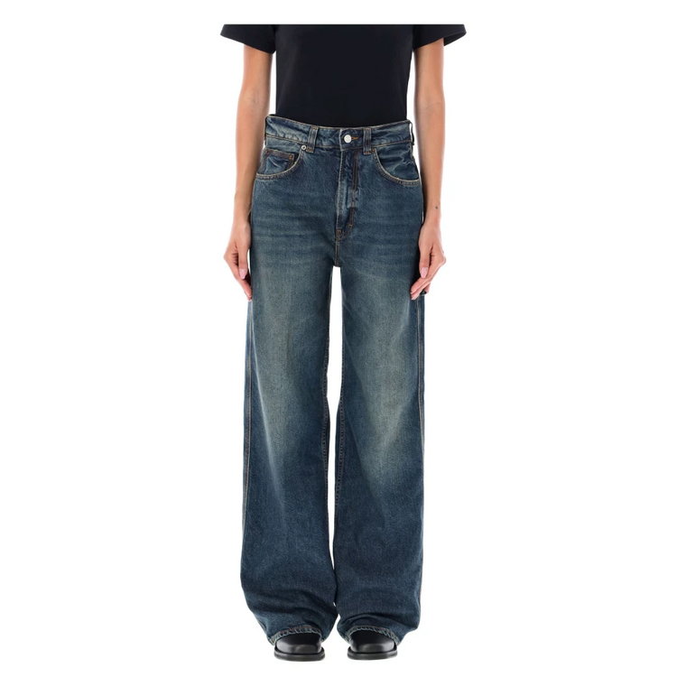 Intense Blue Wide-Leg Jeans Haikure