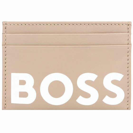 Boss Duże etui na karty kredytowe RFID Leather 10 cm light beige