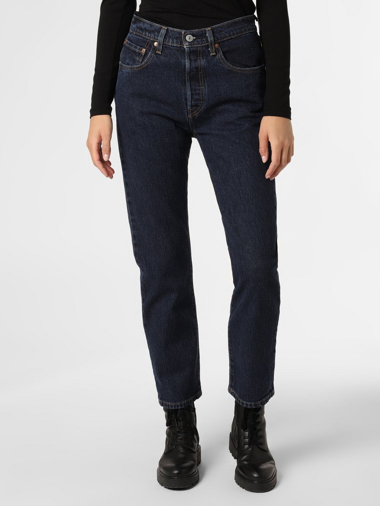 Levi's - Jeansy damskie  501 Cropped, niebieski